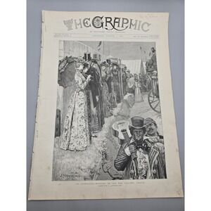The Graphic Illustrated August 2, 1890 Antique Newspaper Beautiful Lithographs